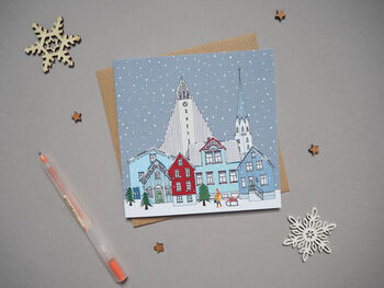 Five Cityscape Christmas Cards Mix And Match, 10 of 12