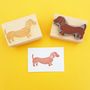 Dachshund Dog Rubber Stamp, thumbnail 1 of 3