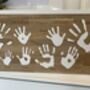 Personalised Family Handprints Solid Oak Wall Hanging, thumbnail 6 of 12