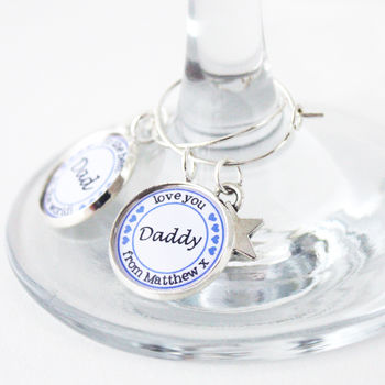 Personalised Father's Wine Charm, 2 of 7