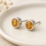 Sterling Silver November Birthstone Stud Earrings – 7mm, thumbnail 3 of 6