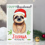Personalised Sloth Relation Christmas Card, thumbnail 9 of 10