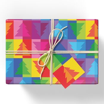 Rainbow Christmas Wrapping Paper Set, 3 of 6