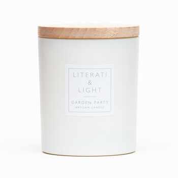 'Garden Party' Tea Rose And Cut Grass Luxury Soy Candle, 5 of 7