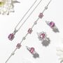 Pink Sapphire Bracelet In Sterling Silver And Gold, thumbnail 2 of 12
