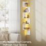 LED Corner Shelf Floating Bookshelf Unit, thumbnail 3 of 7