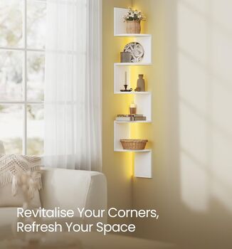 LED Corner Shelf Floating Bookshelf Unit, 3 of 7