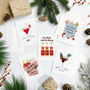 Pack Of Five Christmas Cheer Christmas Cards, thumbnail 1 of 6