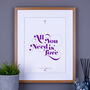 All You Need Is Love Personalised Print, thumbnail 8 of 11