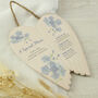 Personalised Forget Me Not Memorial Ceramic Wings, thumbnail 2 of 6