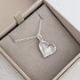 Silver Fingerprint Soft Heart Charm, thumbnail 1 of 6