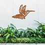 Rusted Metal Hummingbird Metal Garden Art Decor, thumbnail 1 of 10