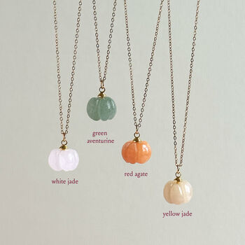Gemstone Pumpkin Necklace, 5 of 9