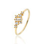 Dainty 9ct Solid Gold Ring With Mismatched Stones, thumbnail 1 of 3