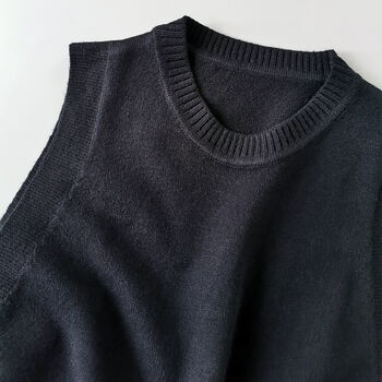 Oslo Knitted Vest Black, 3 of 6