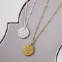 Lotus Flower Disc Necklace, thumbnail 6 of 8