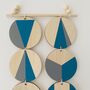 Teal And Grey Plywood Geometric Modern Wall Hanging Art, thumbnail 6 of 8