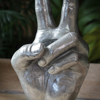 Silver Peace Sign Vase, 2 of 4