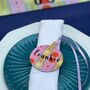 Set Of Four Bright Table Name Settings In Bauble Design, thumbnail 6 of 12