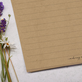 A5 Kraft Letter Writing Paper With Wisteria Tree, 2 of 4