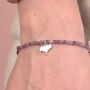 French Bulldog Silhouette Crystal Bracelet Personalised, thumbnail 1 of 5