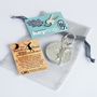 Boxing Hare And Moon Pewter Key Ring Gifts, thumbnail 3 of 9