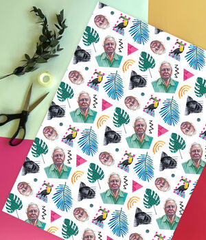 David Attenborough Wrapping Paper, Fun Nature Gift Wrap, 4 of 11