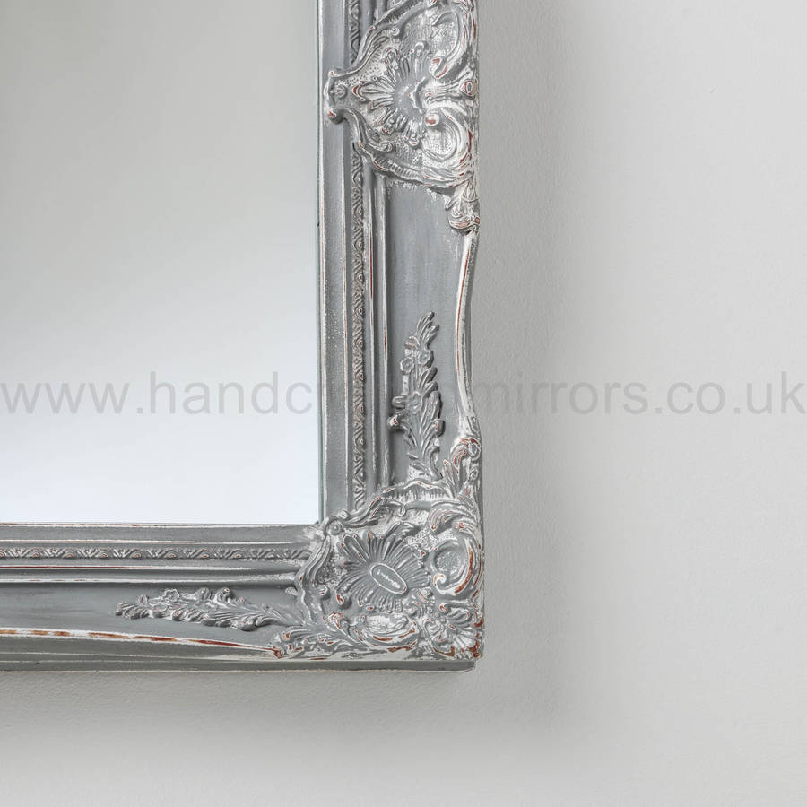 Vintage Ornate Grey Large Mirror By Hand Crafted Mirrors ...

