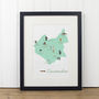 Leicestershire County Map Illustration Print, thumbnail 6 of 6