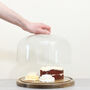 Glass Cake Dome With Wood Cake Stand Country Home, thumbnail 6 of 7