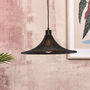 Handmade Black Rattan Bohemian Pendant Shade, thumbnail 1 of 3