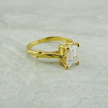 Emerald Cut Solitaire Ring, 4 of 5