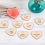 I Love You Because Personalised Message Heart Tokens, thumbnail 2 of 3