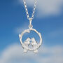 Sterling Silver Love Birds Necklace, thumbnail 1 of 6
