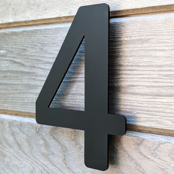 Modern Black House Numbers 200mm Acrylic Floating, 6 of 10