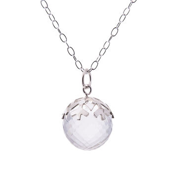 Silver Snowball Crystal Pendant, 2 of 5