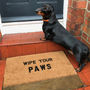 'Wipe Your Paws' Coir Doormat, thumbnail 2 of 4