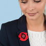 Hand Painted Large Red Poppy Brooch, thumbnail 2 of 5