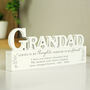 Personalised Grandad Memorial Wooden Ornament, thumbnail 1 of 3