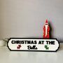 Personalised Surname Christmas Vintage Style Roadsign, thumbnail 2 of 9