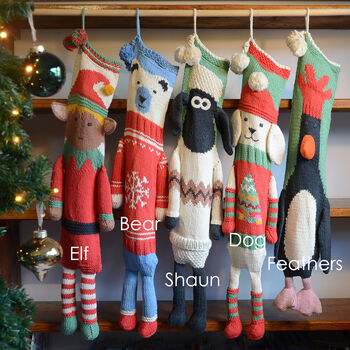 Army Leggy Christmas Stockings With Feathers And Shaun, 5 of 5