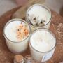 Set Of Three Mini Moon Phase Crystal Intention Candles In Gift Box, thumbnail 2 of 3