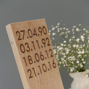 Contemporary Timeline Engraved In Oak, 4 of 6
