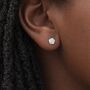 Sterling Silver Rose Stud Earrings – 6mm, thumbnail 4 of 11