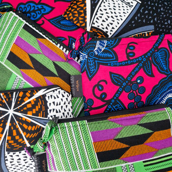 Small African Print Zip Pouch | Pink Omolara Print, 3 of 6