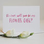 Be My Flower Girl Personalised Card, thumbnail 3 of 3