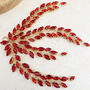 Red Crystal Leaf Headpiece, thumbnail 1 of 6