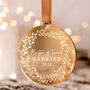 Personalised First Christmas Married Gold Keepsake, thumbnail 1 of 7