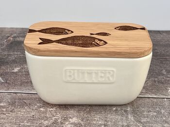 Fish White Butter Dish, 4 of 5