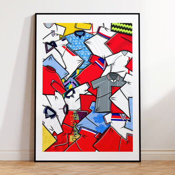 Football Shirt Mash Up Poster, 9 of 12